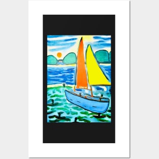 sailing boat Posters and Art